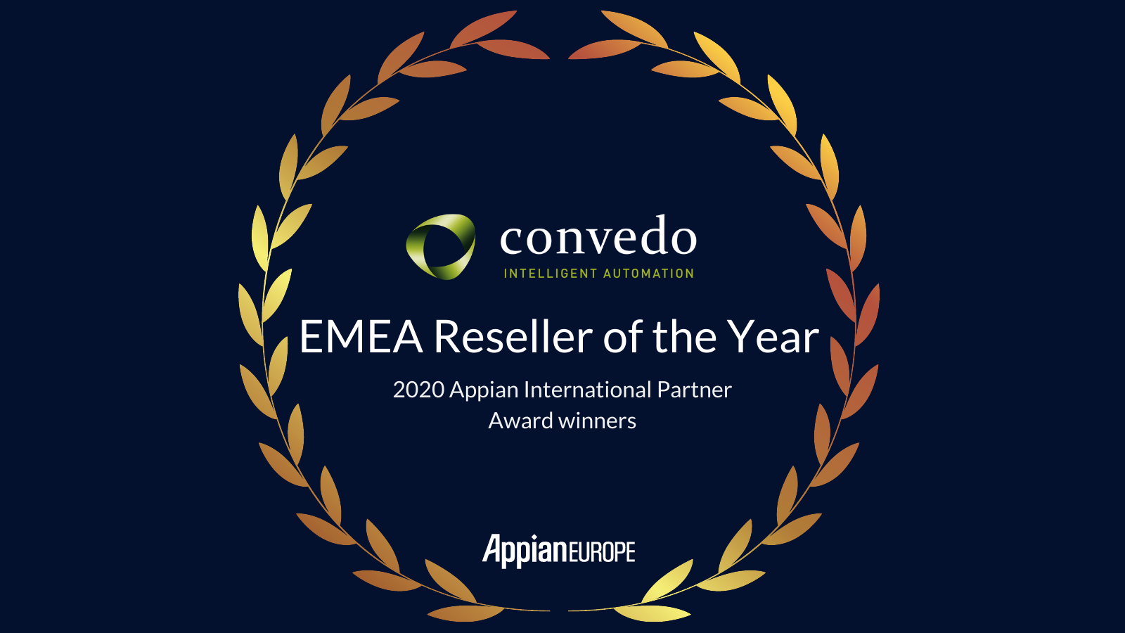 convedo received the “Appian International Partner Award”